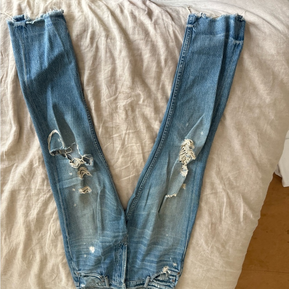 MOTHER Blue Skinny Jeans